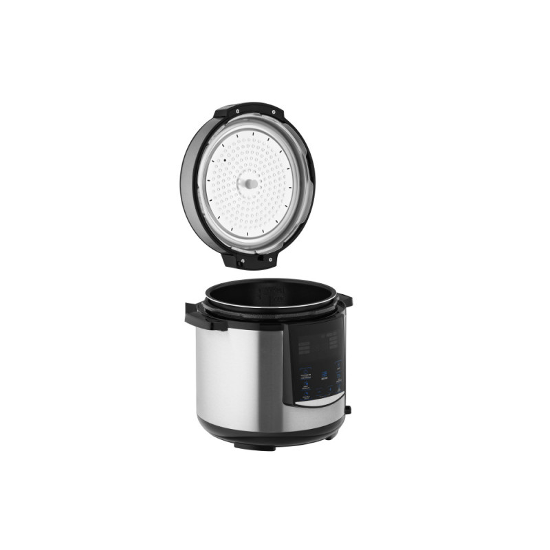 ARDESTO Multicooker-pressure cooker MPC-P226, 900W, bowl-6L, electronic control, recipes book, inox+plastic, silver