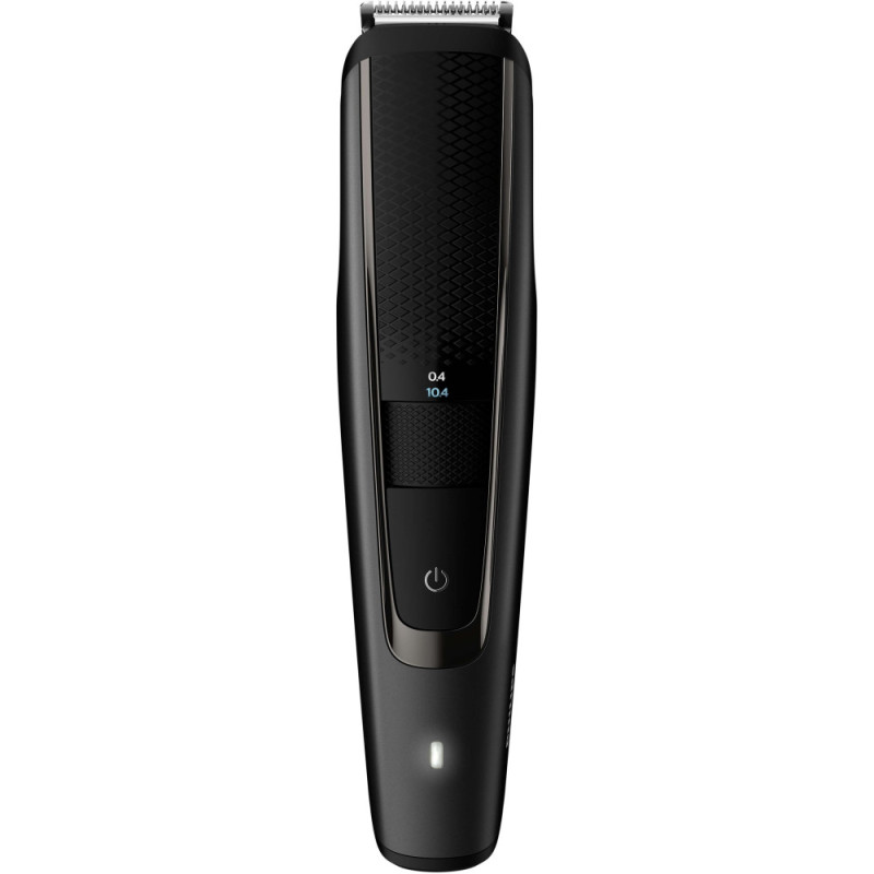 Philips Триммер Beardtrimmer series 5000 для бороды и усов, сеть+акум., насадок-2, чехол, сталь, черный (BT5515/70)