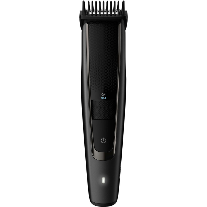 Philips Триммер Beardtrimmer series 5000 для бороды и усов, сеть+акум., насадок-2, чехол, сталь, черный (BT5515/70)
