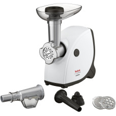 Tefal meat grinder HV4, 1400W, 1.7kg/min, 2 cutting plates, sausages nozzle, plastik, white-black (NE463138)