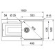 Franke Urban UBG 611-100 XL[Мойка кухонная Urban, фрагранит, прямоуг., с крылом, 1000х500х220мм, чаша- 1, накладная, UBG 611-100 XL , серый камень] (114.0574.934)
