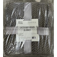 ARDESTO Плед Jacquard Braid 160х200см, 100% поліестер, сірий (ART0203JB)