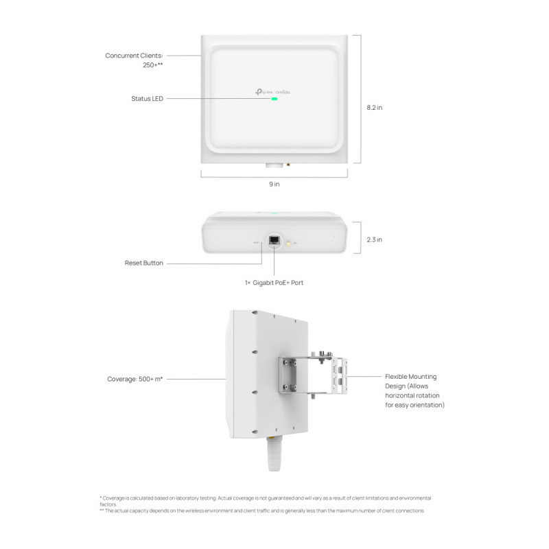 TP-Link Access Point EAP650 D120 OUTDOOR AX3000, 1xGE LAN, PoE, Passive PoE (EAP650-D120-OUTDOOR)