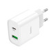 Зарядное устройство HOCO C80A Plus Rapido PD20W+QC3.0 charger set(C to C) White (6931474779908)