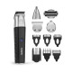 BaByliss Haircut kit Babyliss Lithium Power for beard, mustache, head, nose and body, battery, vibration motor, nozzles-10, steel, black (MT812E)