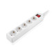 Сетевой фильтр питания REAL-EL RS-Protect M 5m, white (EL122300029)