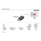 Адаптер HDMI EDID Emulator 4K60Hz Clone Function black Digitus (DA-70466)