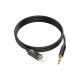 Кабель мультимедийный Lightning to 3.5mm M 1.0m silicone black HOCO (6942007625494)