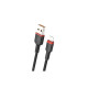 Дата кабель USB 2.0 AM to Lightning 1.0m 2.4A X203 black WUW (6972573336210)