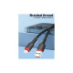 Дата кабель USB 2.0 AM to Lightning 1.0m 2.4A X203 black WUW (6972573336210)
