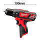 Milwaukee Шурупокрут-дриль ударний акумуляторний Milwaukee M12 BPD-0 12В 30Нм 0-1500об/хв 1.0кг без АКБ та ЗП (4933441950)