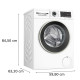 Bosch Пральна машина Bosch фронтальна, 9кг, 1400, A, 59см, дисплей, білий (WGA244Z0UA)