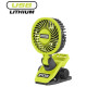 Ryobi Cordless fan clip USB Lithium RCF4-0 4V 3800rpm rotation 325° swivel 180° 2 speeds 0.29kg without battery and charger (5133006130)