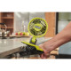 Ryobi Cordless fan clip USB Lithium RCF4-0 4V 3800rpm rotation 325° swivel 180° 2 speeds 0.29kg without battery and charger (5133006130)