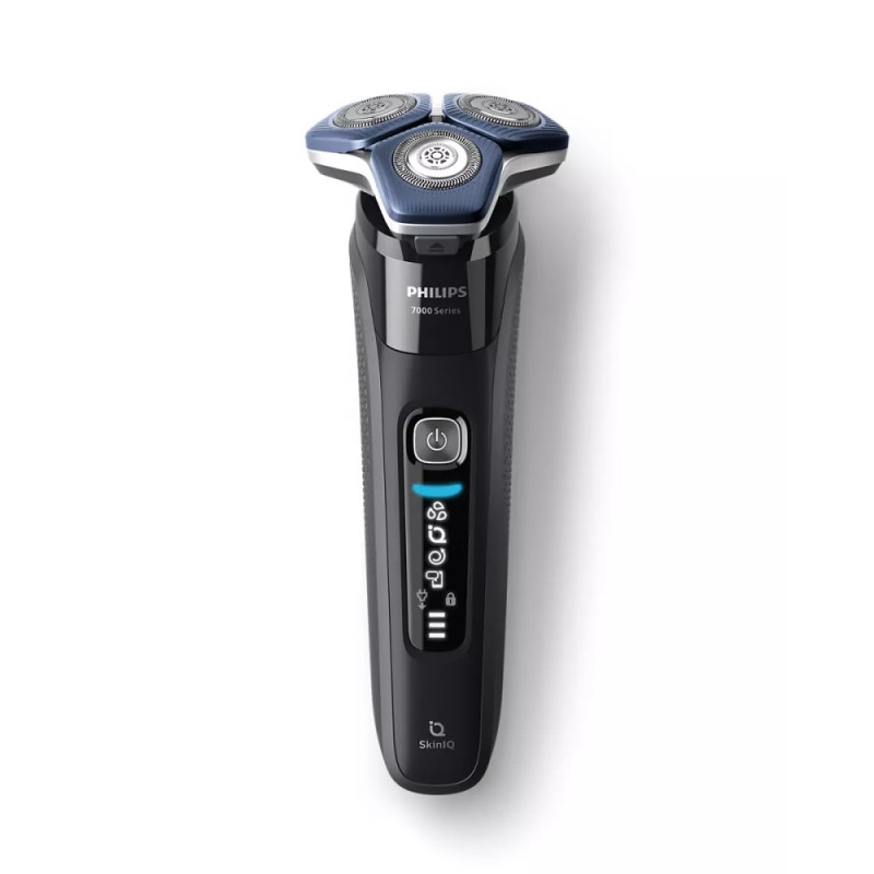 Philips electric shaver rotary, razor head-3, Li-Ion, dry+wet, trimmer, black (S7886/58)
