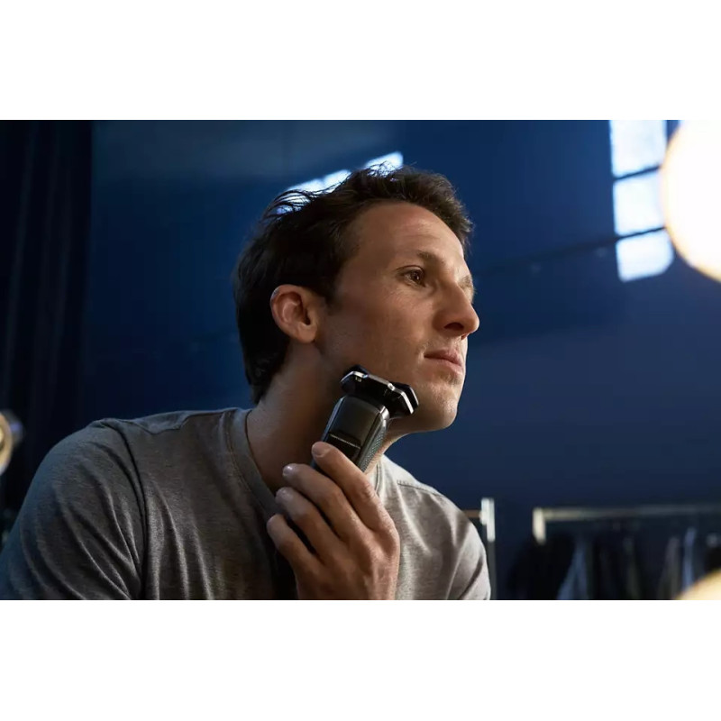 Philips electric shaver rotary, razor head-3, Li-Ion, dry+wet, trimmer, black (S7886/58)