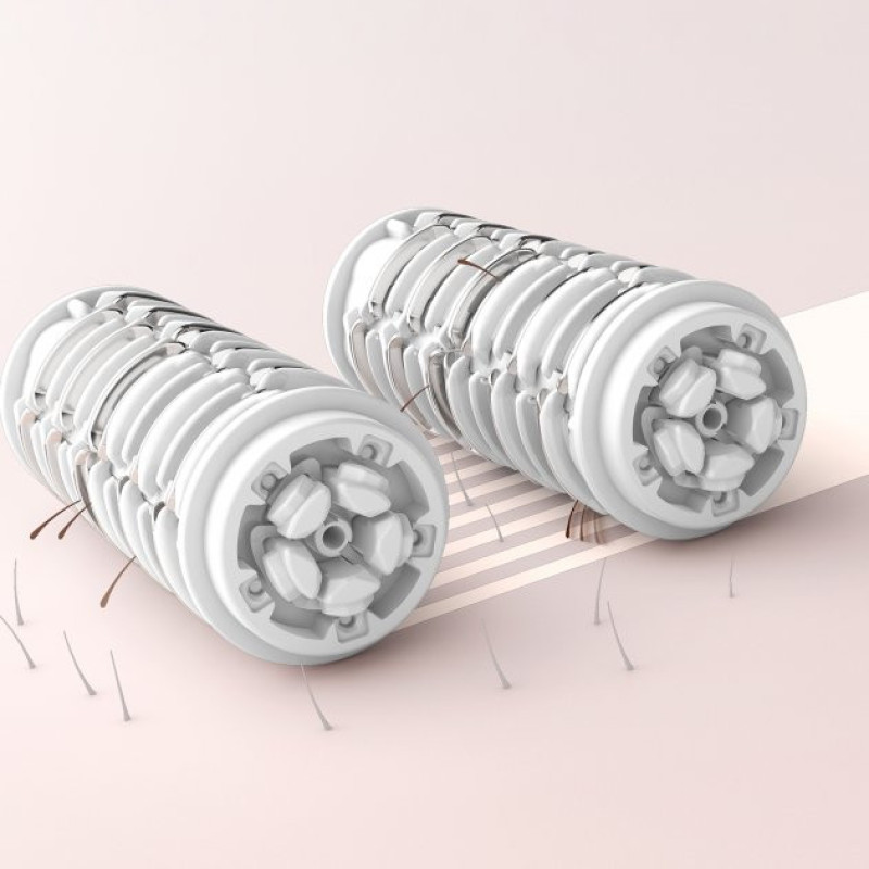 Panasonic Epilator, rechargeable, tweezers.-60, dry+wet, nozzles-4, case, white - purple (ES-EL7A-S520)