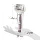 Panasonic Epilator, rechargeable, tweezers.-60, dry+wet, nozzles-4, case, white - purple (ES-EL7A-S520)