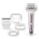 Panasonic Epilator, rechargeable, tweezers.-60, dry+wet, nozzles-4, case, white - purple (ES-EL7A-S520)