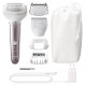 Panasonic Epilator, rechargeable, tweezers.-60, dry+wet, nozzles-4, case, white - purple (ES-EL7A-S520)