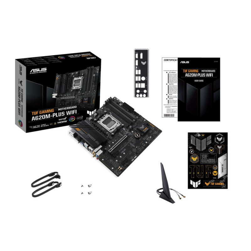 ASUS Motherboard A620M-F GAMING WIFI sAM5 A620 4xDDR5 HDMI DP Wi-Fi BT mATX (90MB1KT0-M0EAY0)