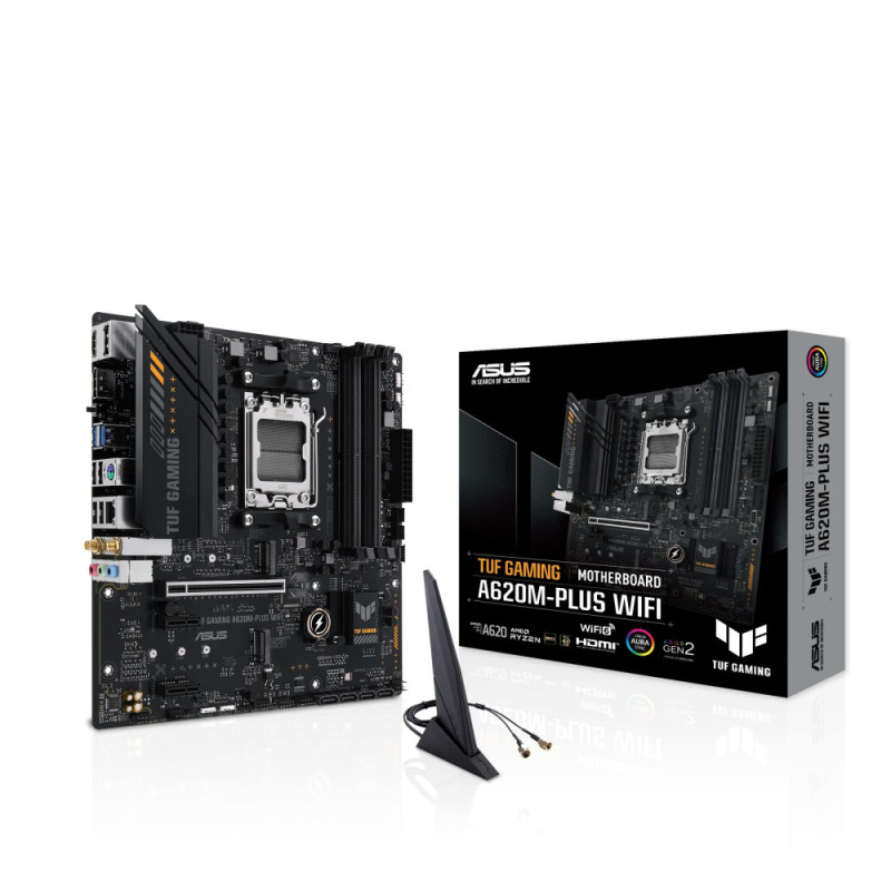 ASUS Motherboard A620M-F GAMING WIFI sAM5 A620 4xDDR5 HDMI DP Wi-Fi BT mATX (90MB1KT0-M0EAY0)