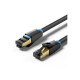 Патч-корд 1м, S/FTP cat 8 RJ-45 black Vention (IKABF)