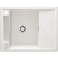 Deante Мойка кухонная Magnetic, гранит, прямоуг., с крылом, 640х500х219мм, чаша - 1, врезная, алебастр (ZRM_A11A)