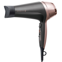 Remington Фен Curl&Straight Confidence, 2200Вт, режимов-3, дифузор,расческа,иониз-я, хол. обдув, черно-беж (D5706)