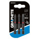 Graphite Impact bits, set 3pcs, 1/4 , PH1/2/3x50mm, S2 steel (56H543)
