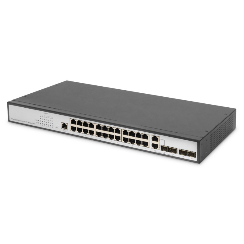 Digitus L2 managed Gigabit Ethernet Switch 24-port + 2 combo and 2 SFP uplink port (DN-80221-3)