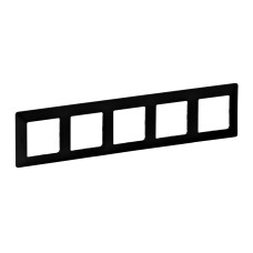 Legrand Frame 5 posts Valena Life, matte black (754255)