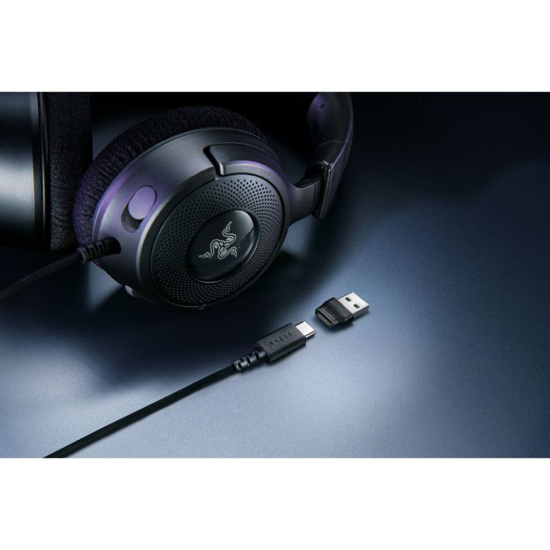 Razer Гарнітура ігрова Kraken V4 X, 7.1, USB-A, 1.8м, RGB, чорний (RZ04-05180100-R3M1)