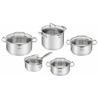 Tefal Набір посуду Duetto Plus, 10предметів, нержавіюча сталь, скло (G719SA55)