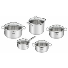 Tefal Cookware set Duetto Plus, 10items, stainless steel, glass (G719SA55)