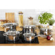 Tefal Cookware set Duetto Plus, 10items, stainless steel, glass (G719SA55)