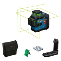 Bosch Нівелір лазерний Bosch Professional GLL 80-33 G 3.7В/4АА до 30м ±0.3мм/м зелений промінь чохол IP 65 0.93кг (0.601.065.500)