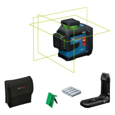 Bosch Нівелір лазерний Bosch Professional GLL 80-33 G 3.7В/4АА до 30м ±0.3мм/м зелений промінь чохол IP 65 0.93кг (0.601.065.500)