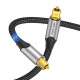 Кабель мультимедійний Optical Toslink 1.0m gray Vention (BAVHF)