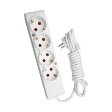 Сетевой удлинитель TECCO 5м 4 поста white (8681277842139)