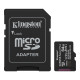 Kingston Карта пам'яті Kingston microSD 64GB C10 UHS-I A1 V10 R100MB/s + SD (SDCS3/64GB)