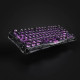GravaStar Mechanical keyboard Mercury V75 Lite 75keys, Blackcore, USB-A, Transparent Black (GSV75LITE_XTAL_BLK)
