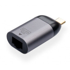 Переходник USB-C to RJ45 Ethernet 1000Mbps compact Vinga (VCPATCLGBC)