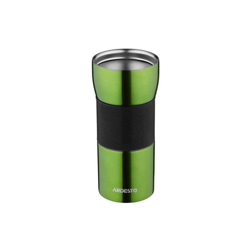 ARDESTO Travel mug Easy travel 450 ml, s/s, silocone, green (AR2645STG)