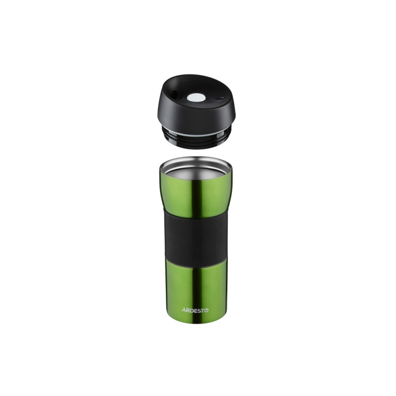 ARDESTO Travel mug Easy travel 450 ml, s/s, silocone, green (AR2645STG)
