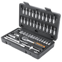 Tolsen Набор инструментов, 1/4", 46шт, CrV и S2 (15138)