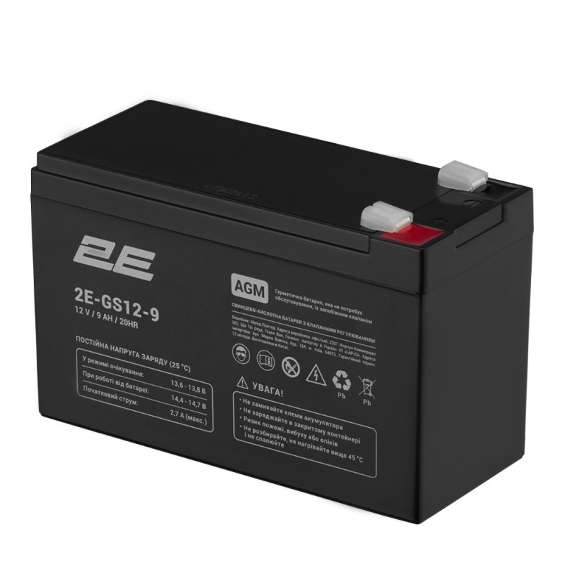 2E GS, 12V, 9Ah, AGM (2E-GS12-9)