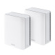 ASUS Система WiFi-Mesh ZenWiFi BT8 BE14000, 1xGE LAN, 1x2.5GE LAN, 1x2.5GE LAN, 1xUSB 3.0, 3мод, білий (90IG0930-MO3B40)