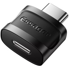 Переходник USB-C M to Micro 5P F gray Essager (EZJMC-XL01)