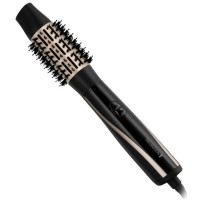 Remington Фен-щетка Blow Dry & Style Caring, 1200Вт, режимов-2, иониз-я, хол. обдув, кейс для хранения, керамика, черно-золотой (AS7700)